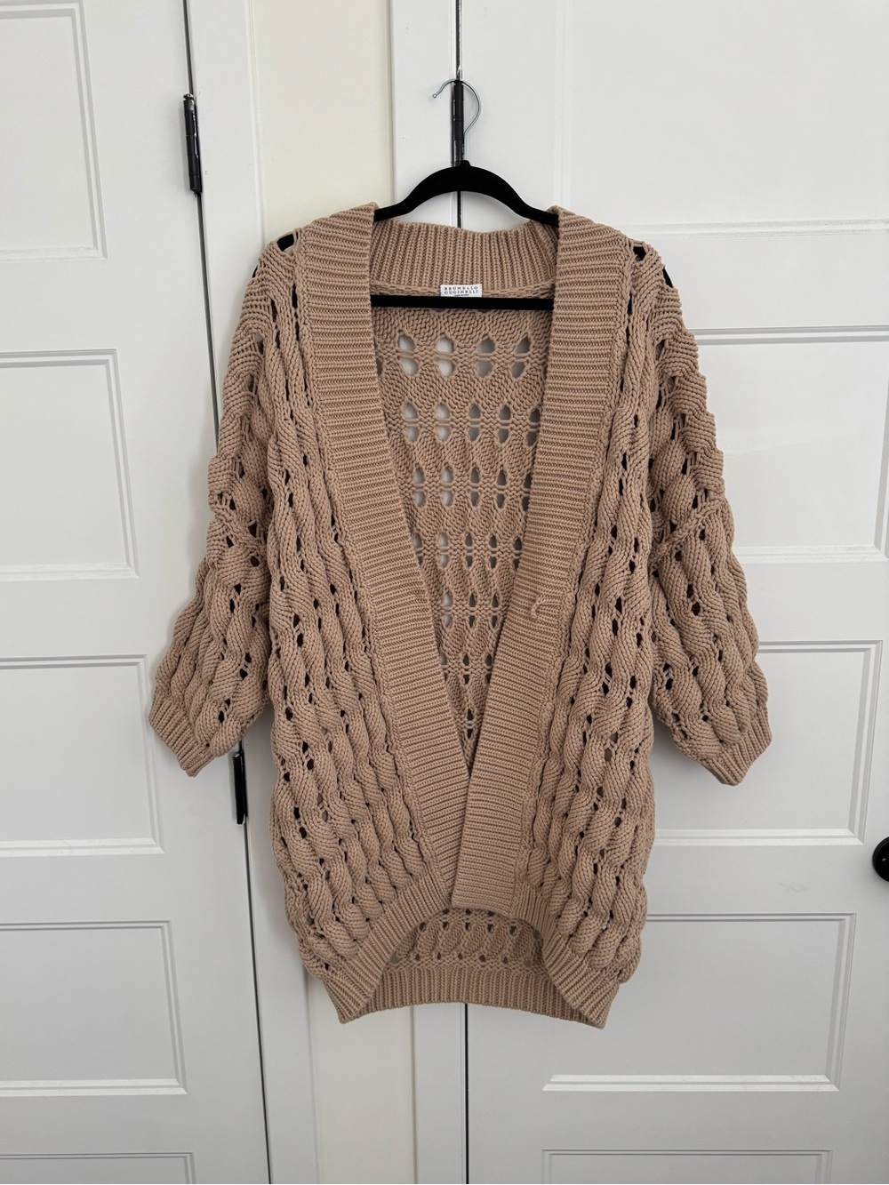 Brunello Cucinelli Twisted Cable Knit Cardigan Women’s Sweater | Made in Italy
